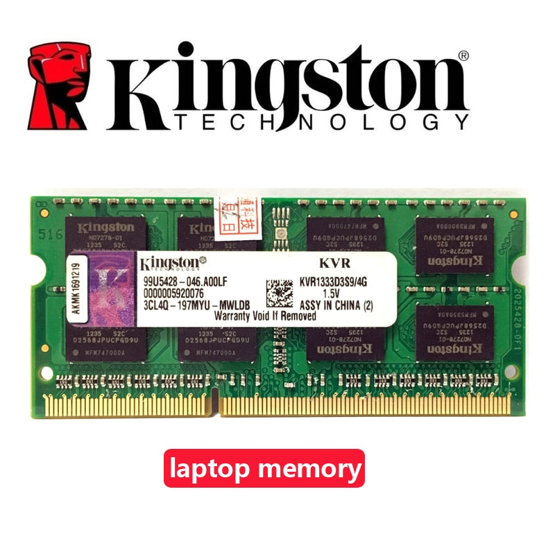 Kingston Laptop notebook 1GB 2GB 4GB 1G 2G 4G PC2 PC3 DDR2 DDR3